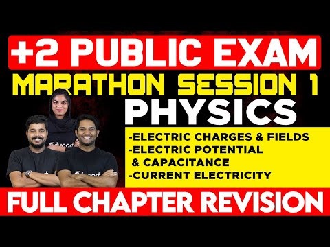 Plus Two Physics Public Exam - Marathon Session 1 | Chapters 1, 2, 3 | Eduport Class 12