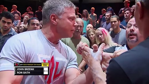 John Brzenk v Ron Bath: WAL 2015, Heavyweight 5th Place Match, Left Hand WAL 2015 Championships. Mirage Resort and Casino, Las Vegas, Nevada | World Armwrestling League