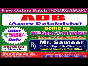 ADB (Azure Databricks) Online Training @ DURGASOFT