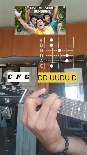 Give me some sunshine 🌞 3idiots easy guitar lesson #shorts #guitar #guitarlesson