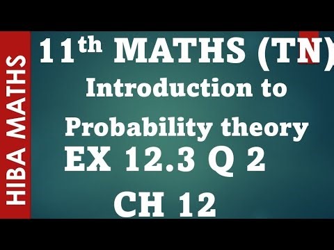 11th maths chapter 12 exercise 12.3 question 2 introduction to probability theory tn syllabus