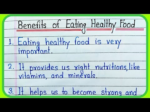 Benefits of Eating Healthy Food Essay in English 10 lines | Essay on Importance of Healthy Food