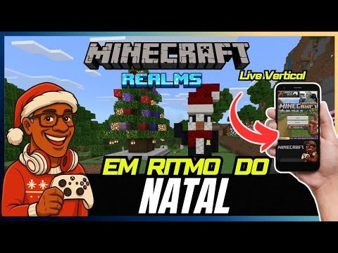✅Minecraft Bedrock l Meu Mundo Eterno l No Ritmo Do NATAL l Live Vertical 📆17/12/2025🏆
