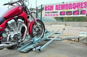 Remorque transversale Easy Load : Automatic (2 roues jusqu'à 250kg) - BSM Remorques et locations