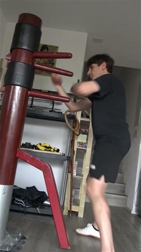 Kung Fu Wooden Dummy (Muk Yan Jong) Freestyle Training