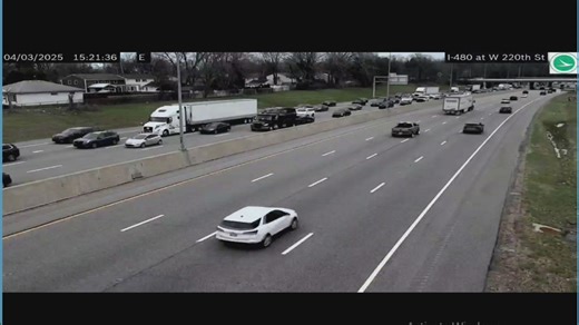 Slowdown on I-480 due to crash