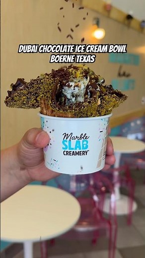 Fully Loaded Dubai Chocolate Sundae Marble Slab Creamery10049 Lemon Creek Blvd Suite 105, Boerne, Tx
