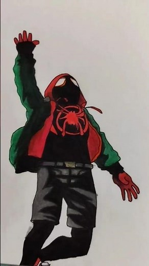 how to make miles morales | miles morales full body artwork| #short|
