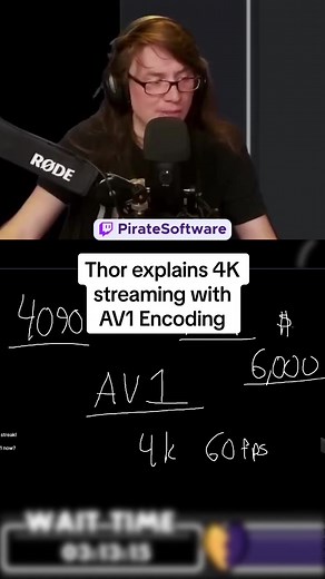 Thor explains 4K streaming with AV1 encoding #piratesoftware #softwareengineer #nvidia