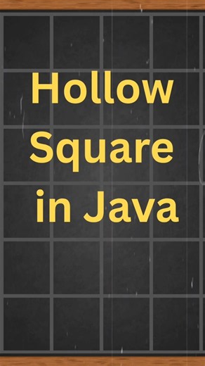 Level Up your JAVA : Hollow Patterns 📌️ #shorts