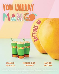 415K views · 578 reactions | BOTTOMS UP - it’s that time again  The thiccest, cheekiest fruit in the bowl is back in three new flavours - Mango Colada, Mango For Lychees and Mango Melons  Which one are you slurping up ASAP? | Boost Juice | Facebook