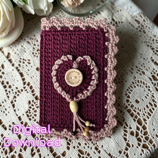 Victorian Inspired Crochet Uses Plastic Canvas Mini Book Cover Pattern Pdf – Romantic Journal Cover, Cottage Junk Journal Booklet Cover - Etsy