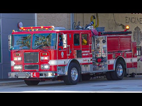 LAFD Engine 4 (reserve), Rescue 209, & Rescue 803 Responding
