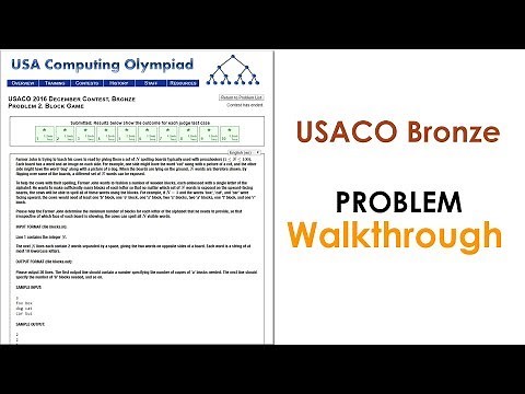 USACO Bronze Walkthrough: Block Game
