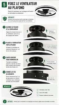 Comment installer un ventilateur de plafond facilement Guide complet étape par étape 🔧#canicule