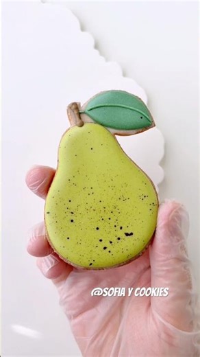 🍐Easy fruit cookie #satisfying #cookies #cookiedecorating #royalicing
