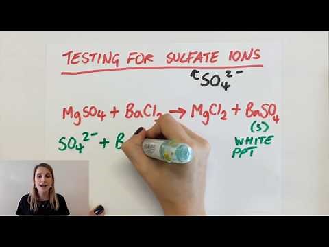 Test for sulfate ions using barium chloride