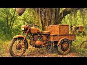 Rusty 3-Wheel Motorcycle Restoration – From Abandoned Scrap to Shiny Classic Trike