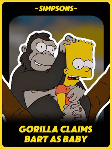 Gorilla claims Bart as baby #simpsons #foryou #fyp | the simpson