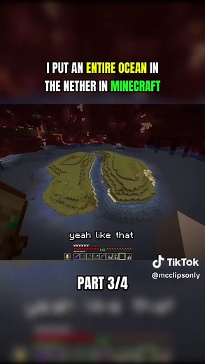 Part 3 - I Put An Entire Ocean In The Nether In Minecraft #Kolanii #Minecraft #fyp #viral