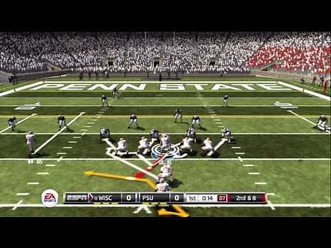 NCAA Football 12 gameplay: Wisconsin vs. Penn State (Xbox 360)