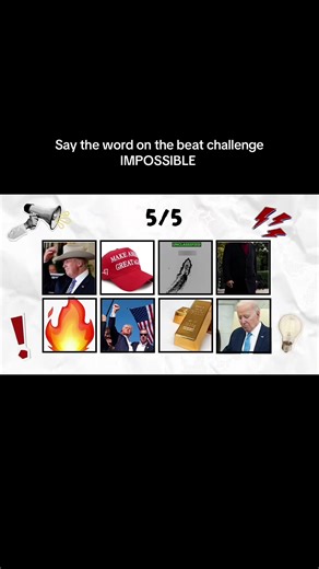 Say the Word on the Beat Challenge IMPOSSIBLE! 🇺🇸 Cheat sheet: Cap and hat Boat and coat Fought and hot Gold and old