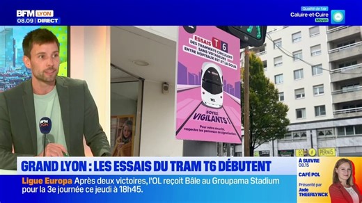 Grand Lyon : les essais du T6 débutent ce mercredi