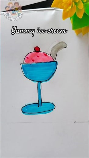 easy ice cream drawing/#art #drawing #shorts #trending #funny #viral