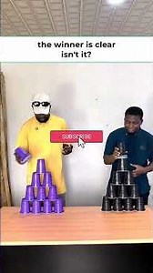 Cup Stacking Showdown! Who Can Stack the Fastest? #challengeaccepted #challenge #funny