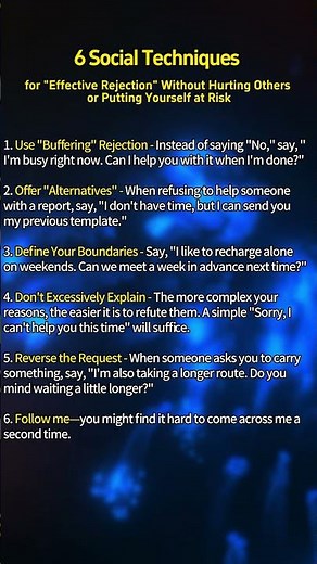 6 Social Techniques for "Effective Rejection" Without Hurting Others or Putting Yourself at Risk