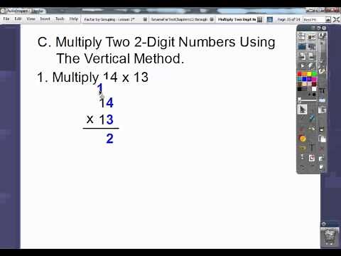 Multiply 2 Digit Numbers with 2 Digit Numbers