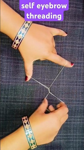 How to do self eyebrow threading at home #diy #eyebrowthreading #beautyparlour #beautysalon #