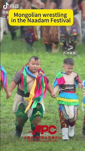 Mongolian wrestling in the Naadam Festival