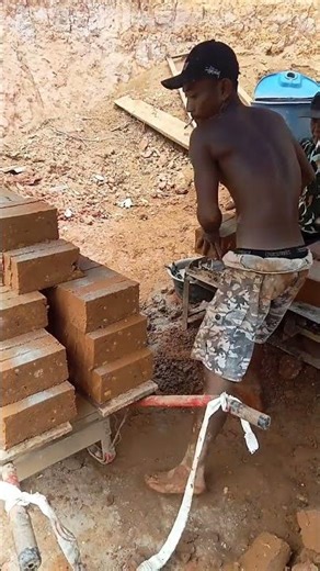 This is the process of making red bricks #machine #bricks #shots