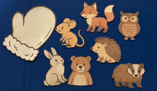 Felt Board Story Set – the Mitten | Jan Brett Story Visuals | Speech Therapy Sequencing Props | Winter Storytime Tools - Etsy
