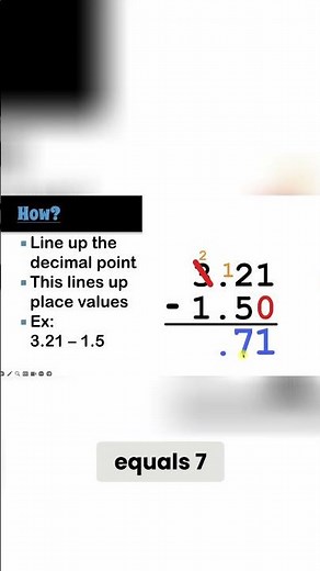 A Step by Step Guide to Subtracting Decimals