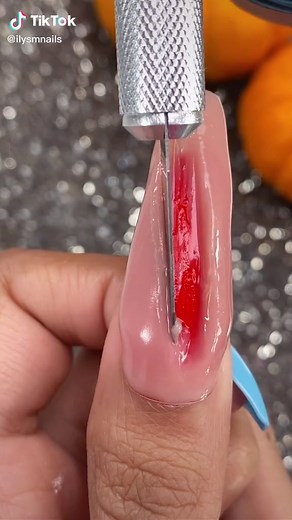 Ghostface doing my Nails! Here come the Police 🚔🩸 #nails #nailtutorial #acrylicnails #beautyhacks