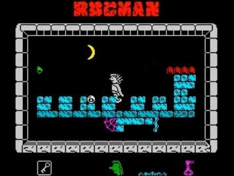 Rocman played on the Sinclair ZX Spectrum