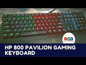HP 800 PAVILION GAMING KEYBOARD - RGB HOW TO