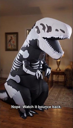 8.2 FT Inflatable T-Rex Dinosaur Costume for Halloween Parties and Funny Videos
