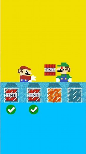 Mario vs Luigi New Boom Challenge #shortvideo #mario #minecraftshorts #animation #funny #games