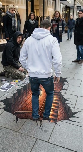 3D Chalk Art 🖼️ Mind-Blowing Street Illusions #art #chalkart #3d