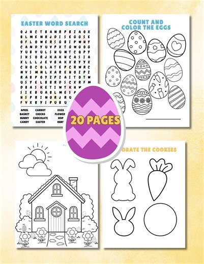 Easter Worksheet Bundle | Printable Worksheets | 20-pack - Etsy