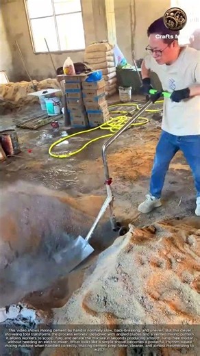 Genius Shoveling Tool for Mixing Cement Instantly: How to Mix Cement Fast with This Amazing Tool