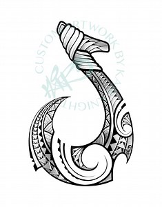 SVG Polynesian Hawaiian Fish Hook | Custom Drawn Printable Vector File | Digital Download Design - Etsy
