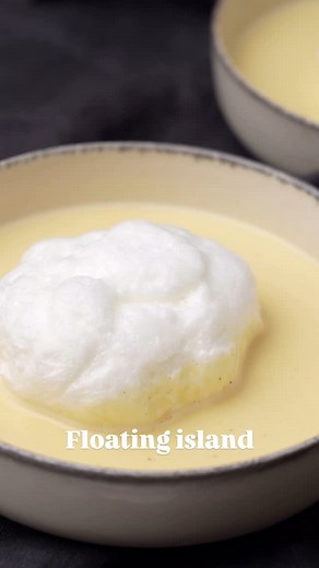 Katalin Nagy on Instagram: "floating • island The simplest, most delicious dessert any time of the year 😍 Comment “recipe” and it will be sent to your DM! #spatuladesserts #floatingisland #ileflottante #homemadedessert"