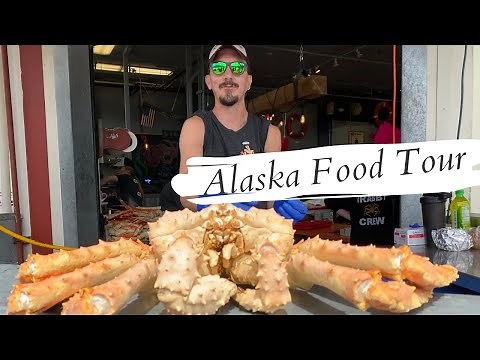 JUNEAU FOOD TOUR - KING CRAB, SALMON ICE CREAM, and GLACIER TEA! #travelvlog