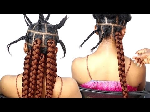 Learn How To:💖 Unlock the Secret Of Box Braid as a beginner / Simple and Quick Natural hairstyle