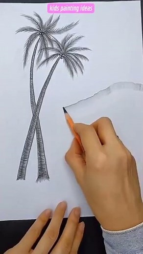 How to draw desert landscape with pencil step by step