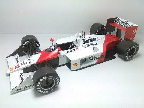 McLaren MP4/4 1988 - Ayrton Senna - F1- Papercraft - Papermodel